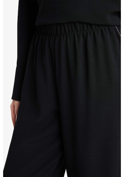 Defacto Wide Leg Geniş Paça Krep Pantolon F3068ax25aubk81 Siyah