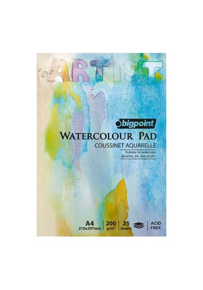 Bigpoint Suluboya Blok 200 Gram A4 - 25 Yaprak Watercolour Pad