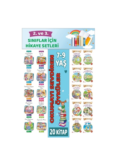 2.ve 3.sınıflar İçin Birbirinden Güzel 20 Li Hikaye Seti