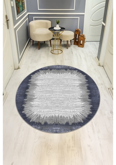 Dijital Baskı Modern Kaymaz Taban Halı H0356 Renkli
