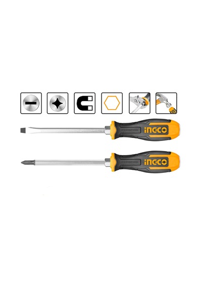 Ingco  HSGT680208  2'li Darbeli Tornavida Seti