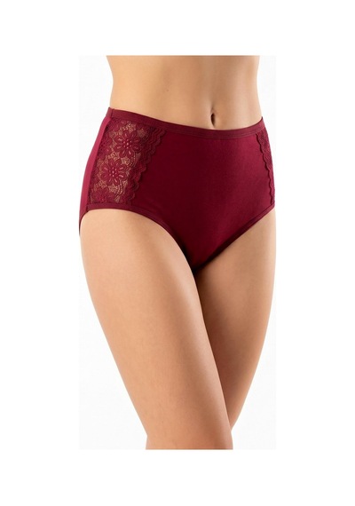 Suısy Yüksek Bel Dantelli Slip Külot Beyaz