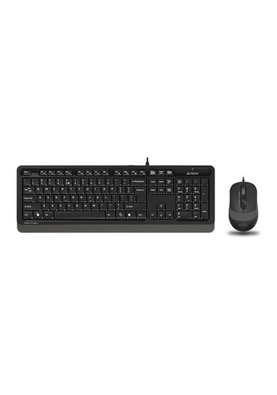 Q A4 Tech F1010 Gri Siyah Kablolu Multimedya Usb Klavye Mouse Set - 550692642