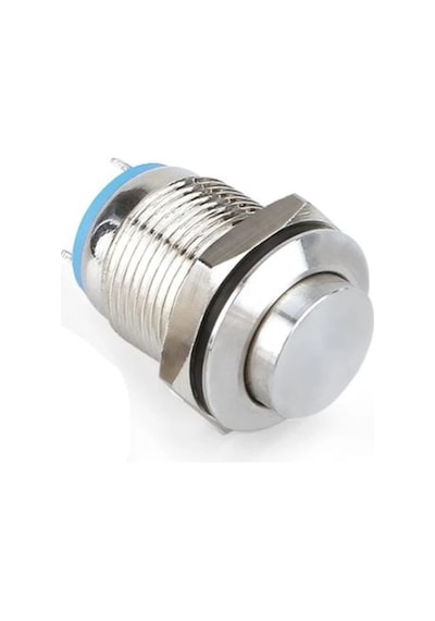 Swion 12mm Işıksız Metal Buton 2p Çıkık Yaylı