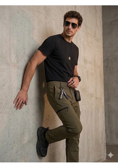 Erkek Haki Outdoor Pantolon