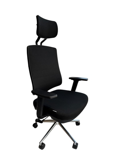 Kaya Ofis Jasper Pro Siyha Fabric Krom 140 Kg Kapasiteli Siyah