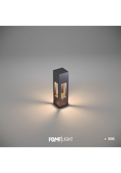 FoneLight AKA Set Üstü 35 cm LED Bahçe Yol Aydınlatması Antrasit Alüminyum IP65 Peyzaj Aydınlatma Armatürü 3000K