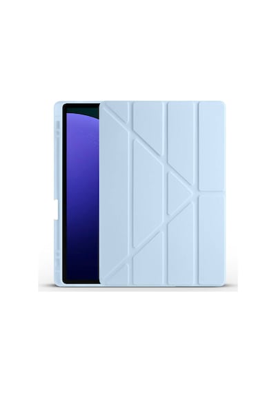Samsung Galaxy Uyumlu Tab S9 Fe Plus X610 X616 Kılıf Kalem Bölmeli Trifolding Case
