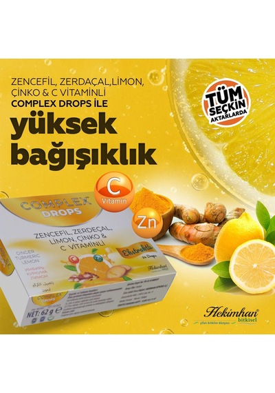 Hekimhan Complex Zencefil Zerdeçal Limon Çinko & C Vitaminli Dro