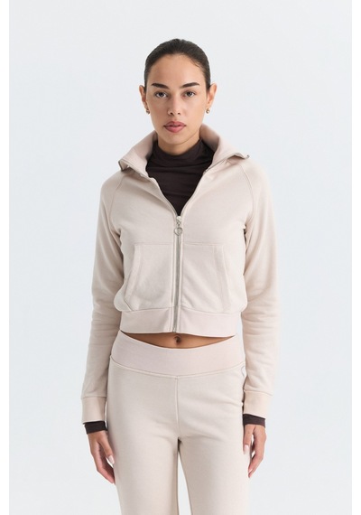 Antioch Fermuarlı Sweatshirt Ve Çan Paça Eşofman Takım Taş