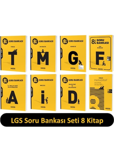 Hız Yayınları 8.Sınıf Lgs Tüm Dersler Soru Bankası 8 Kitap