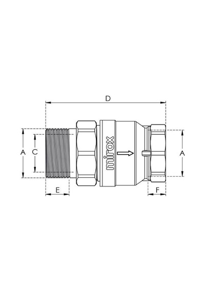 Mirox Rekorlu Çekvalf Dik Tip Yaylı - 1½'' - 40mm