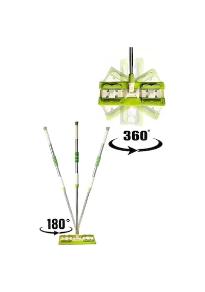 Rosemor Kıskaçlı Cam Silme Mikrofiber Yedek Bezli Yer Duvar Fayans Silme Mopu