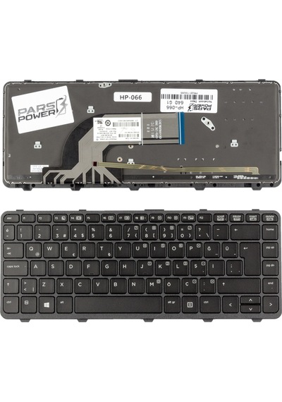 HP Uyumlu Probook 440 G1 Notebook Klavye Işıklı (Siyah Tr)