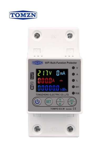 Tomzn 63a Wifi Akıllı Kaçak Akım Rölesi Tomzn 63 Amper Akım Koruyucu Röle Tompd-63lw