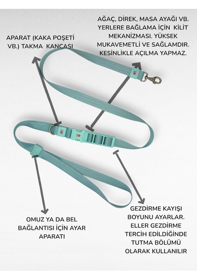 Caramelos Hands-free Eller Serbest Gezdirme Kayışı- Köpek Gezdirme Kayışı - Eller Serbest- Köpek Gezdirme İpi Genel