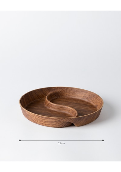 Velles İki Bölmeli Çerezlik - Kahverengi - 21 Cm 8684427298251 Toprak