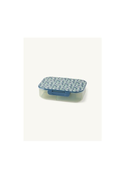 Sostrene Grene Çiçekli Lunch Box Bölmeli Saklama Kutusu 21 X16 Cm Mavi