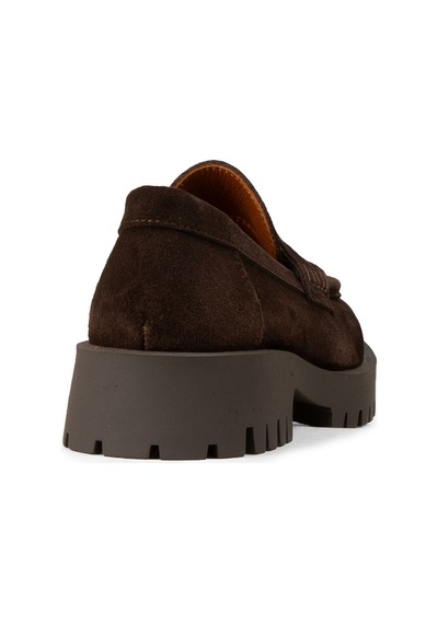 Deery Kadın Hakiki Süet Kahverengi Loafer Ayakkabı - 02034zkhvc01 Kahverengi
