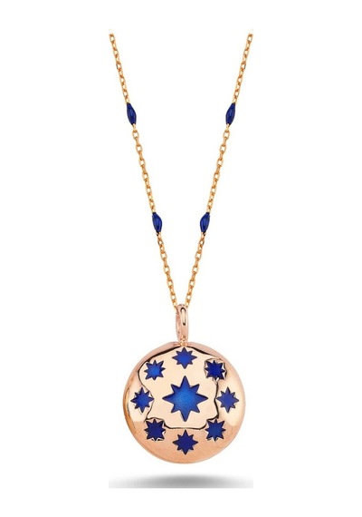 Yıldızlı Enamel Kolye (498185245)