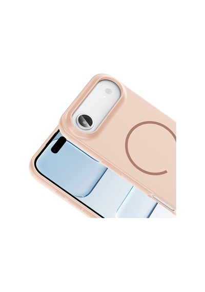 Apple iPhone Uyumlu 17 Air Kılıf Magsafe Destekli Kamera Korumalı Yumuşak Silikon Pazarplus Turuncu