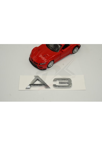Audi A3 Bagaj Krom 3M Yazı Logo Parlak Siyah