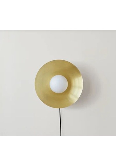 Modern E27 Duylu Aplik Opal Camlı Duvar Lambası Kablolu Aplik Altın - Gold