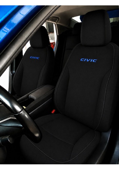 Civic Mavi Yazılı Civic Fc5 Fb7 Fd6 İes Vtec 2 İle Uyumlu Koltuk