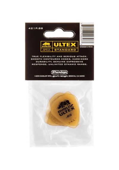 Dunlop Ultex 421p088 Standart, 0,88 Mm Gitar Penaları, 6'lı Paket