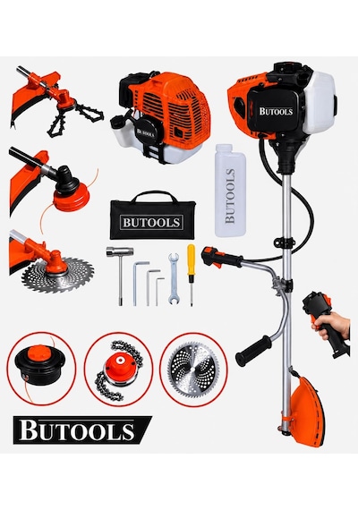 Butools BS-25 Yan Tipi Benzinli Motorlu Ot Çalı Tırpanı Çim Biçme Makinesi Tırpan