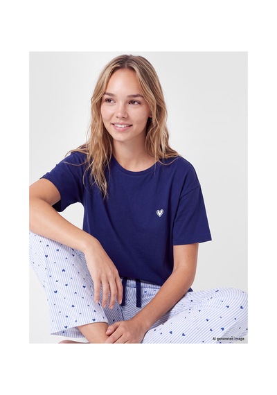 LC Waikiki Alıta Cıty Farkıyla Lcw Dream Mavi Penye Desenli Kısa Kollu Kadın Pijama Takım Mavi - 929503409 Mavi LC Waikiki Alıta Cıty Farkıyla Lcw Dream Mavi Penye Desenli Kısa Kollu Kadın Pijama Takım Mavi - 929503409 Mavi