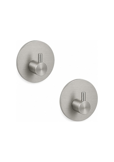 2li Set Oval Tekli Modern Banyo Askılık 45 Mm Paslanmaz Çelik Delmeden Yapışkan Montaj Inox
