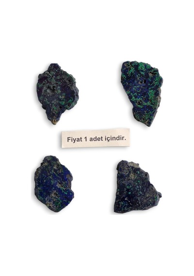 Düz Kesim Doğal Azurit Parça Malahit Karışımlı 121-2