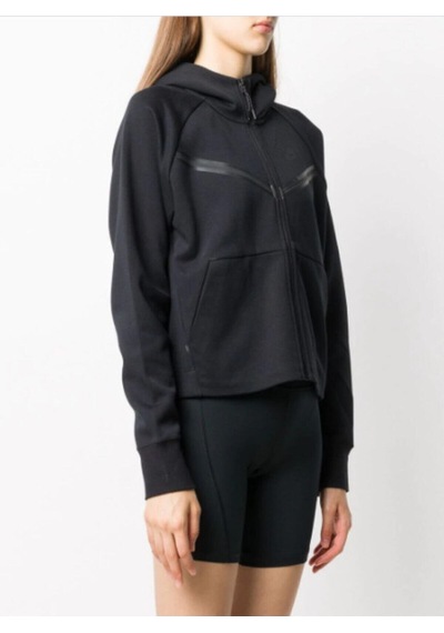 Kadın Siyah Tech Fleece Sweatshırt Cw4298-010 Siyah