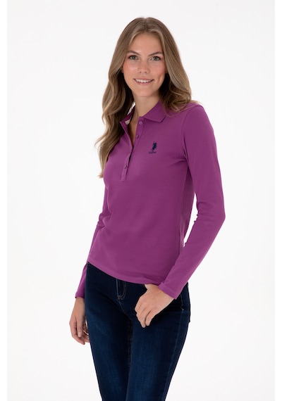 U.S. Polo Assn. Kadın Menekşe Basic Polo Yaka Sweatshırt 50307755-VR037