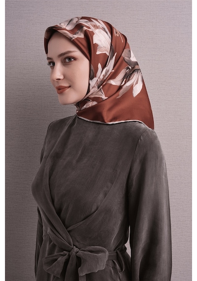 Armine İpek Eşarp 2027 Kış - 9620-54 Kiremit Twill