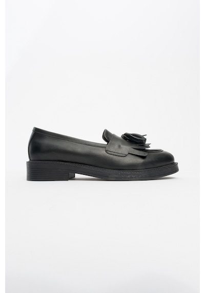 Luvishoes Luvi Shoes Milina Siyah Cilt Püsküllü Hakiki Deri Kadın Loafer Ayakkabı Siyah Luvishoes Luvi Shoes Milina Siyah Cilt Püsküllü Hakiki Deri Kadın Loafer Ayakkabı Siyah