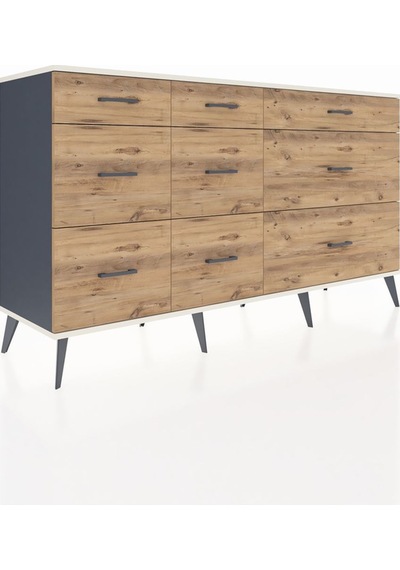 Kronos Konsol 9 Çekmeceli 176x59x99 Antrasit-aytaşı/çam Aytası/atlas Çam - Antrasıt Kronos Konsol 9 Çekmeceli 176x59x99 Antrasit-aytaşı/çam Aytası/atlas Çam - Antrasıt