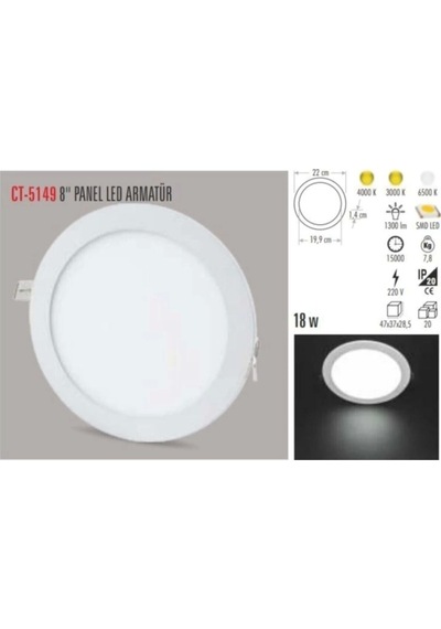 10 Adet 18 Watt Slim Led Panel Gün Işığı Diğer