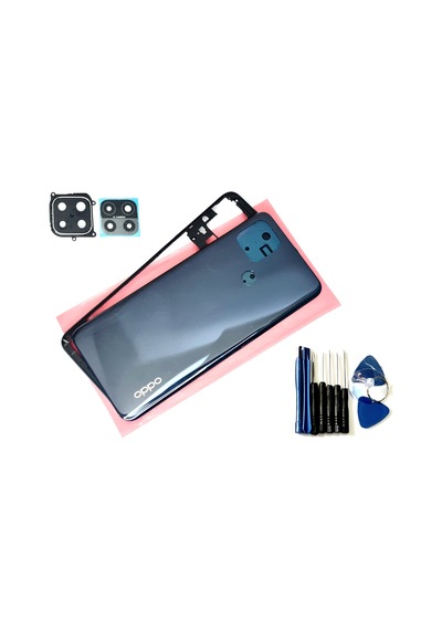 Tkgz Oppo A15 A15s Full Kasa Arka Pil Kapağı Tamir Seti Siyah