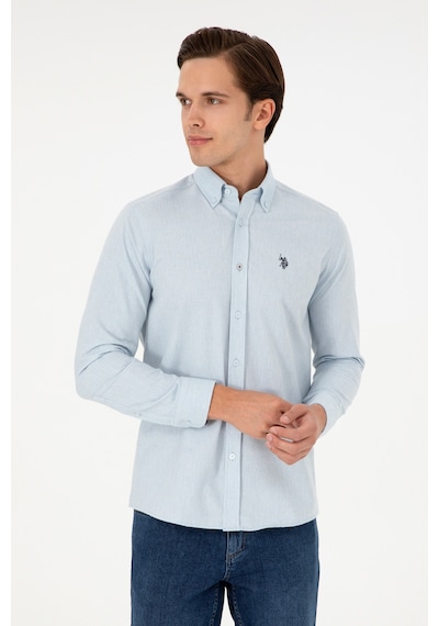 U.s. Polo Assn. Erkek Açık Mavi Gömlek Desenli 50296626-vr003 Açık Mavi