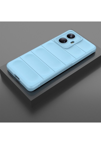 Realme 10 Pro 5g Kılıf Elde Tutma Kolaylıkla Kaydırmaz Kenar Line Dizayn Optietnik Kapak Sky Blue