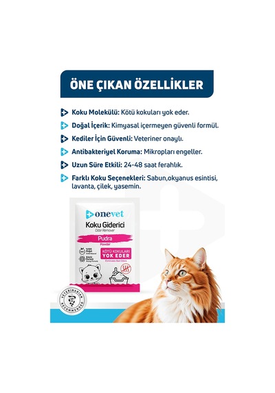 Onevet Kedi Kumu Koku Giderici Pudralı 15 Adet 25 Gr