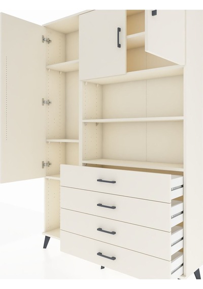Arges Dolap 7 Raflı 4 Çekmeceli 3 Kapaklı 132x30x195 Aytaşı-a... Aytaşı Arges Dolap 7 Raflı 4 Çekmeceli 3 Kapaklı 132x30x195 Aytaşı-a... Aytaşı
