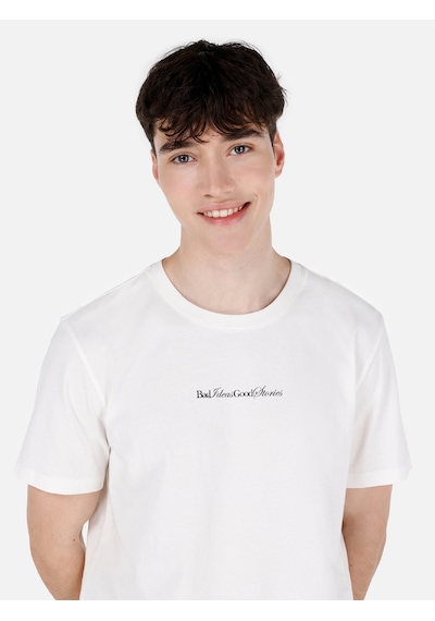 Colin's Colins Regular Fit Bisiklet Yaka Baskılı Beyaz Erkek Kısa Kol Tişört Cl1068795 Q1.v1 Ofw Beyaz