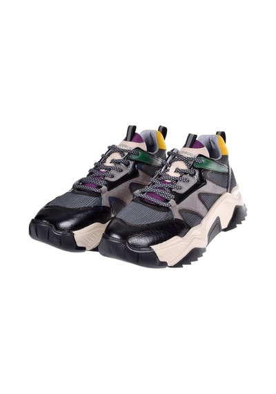 Pullman Kadın Spor Ayakkabı Sneaker Sms-65142 Siyah Mor-siyah Mor Siyah - Mor