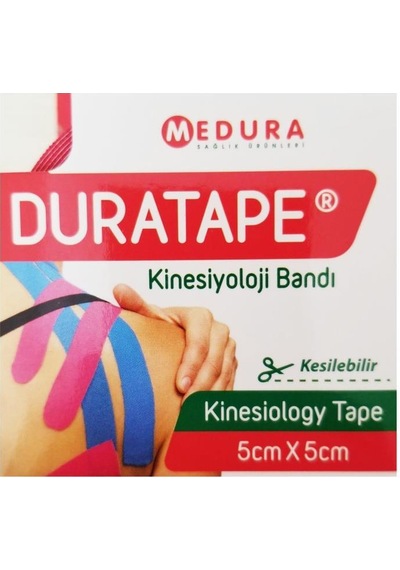 Duratape Kinesio Tape Tex Bant Kırmızı Sporcu  Bandı 5cmX5m