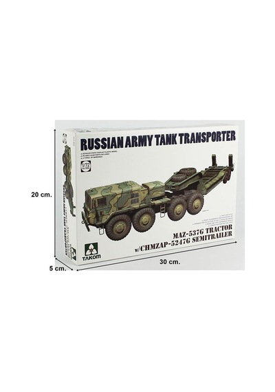 Takom 5004 1/72 Ölçek, Maz-537g Çekici Ve Chmzap-5247g Römorku, Plastik Model Kiti-58203