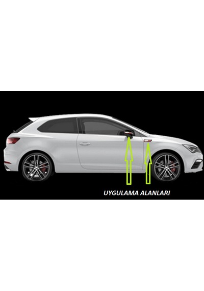 Seat FR Leon Yan Aynalar Ve Çamurluk Yanı Damla Desen Bıçak Logo