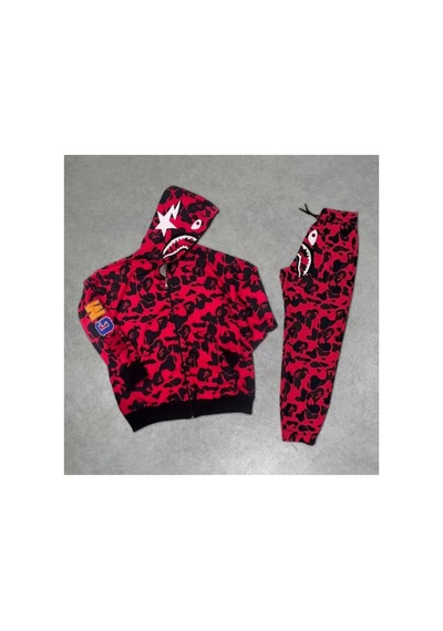 Bomii Çocuk Bape Alt Üst Takım Eşofman Takımı Kırmızı - 936290063 Kırmızı